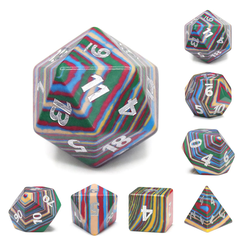 Thermal Mapping - Gemstone 7 pc dice set