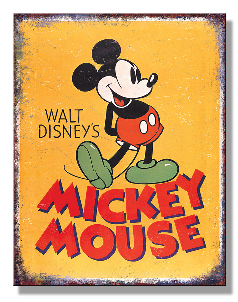 Metal Sign: Walt Disney's Mickey Mouse