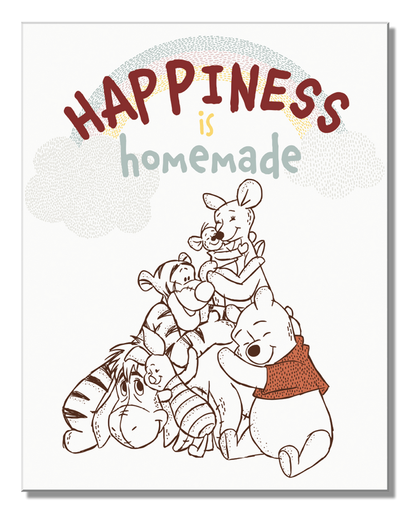 Metal Sign: Winnie the Pooh and Friends "Happiness is Homemade"