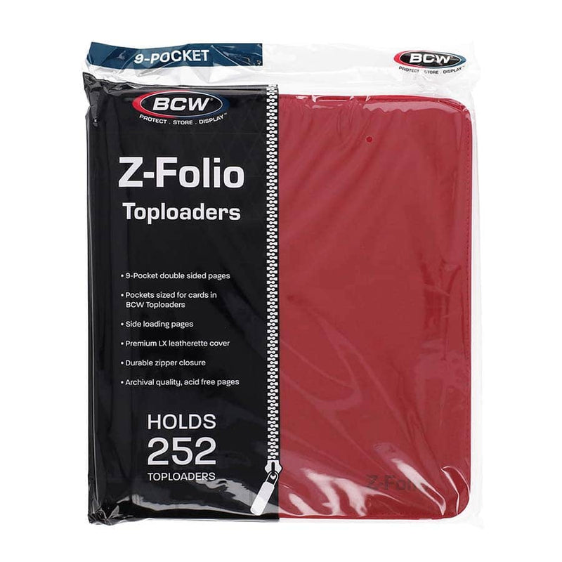 BCW Supplies - Z-Folio for Toploaders 9-pocket LX Red