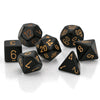 7 Die Set Opaque Black/Gold Set