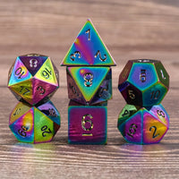 Rainbow - Metal 7ct Dice Set