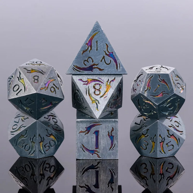 Dagger of Wind - Unicorn - Metal 7ct Dice Set