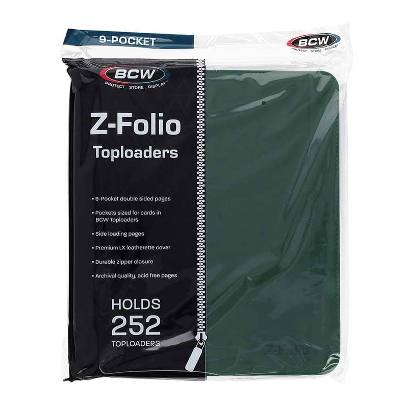 BCW Supplies - Z-Folio for Toploaders 9-pocket LX Green