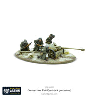 Bolt Action - German Heer 75mm Pak 40 anti-tank gun (Winter)