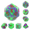 Green & Purple Blend - 7ct Dice Set