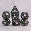 Pink Rose - Metal 7ct Dice Set