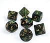 7 Dice Set - Scarab - Jade/Gold