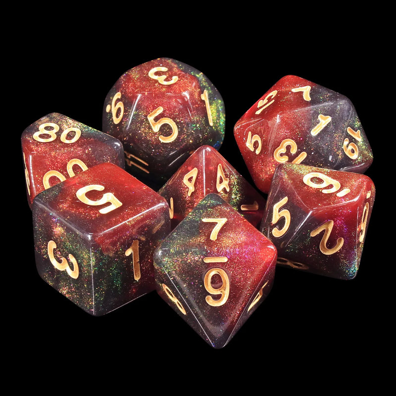 Midnight Rose - 7ct Dice Set