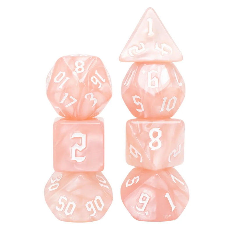 Beige  - Pearl - 7ct Dice Set