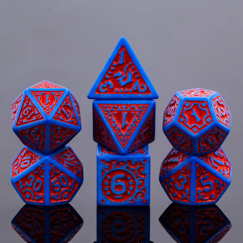 Magic Flame - Blue - 7ct Dice Set