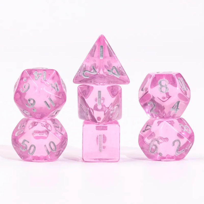 Transparent Pink - 7ct Mini Dice