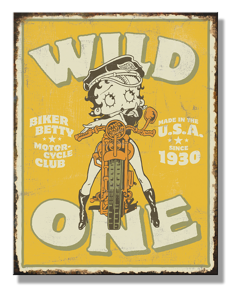 Metal Sign: Betty Boop Wild One