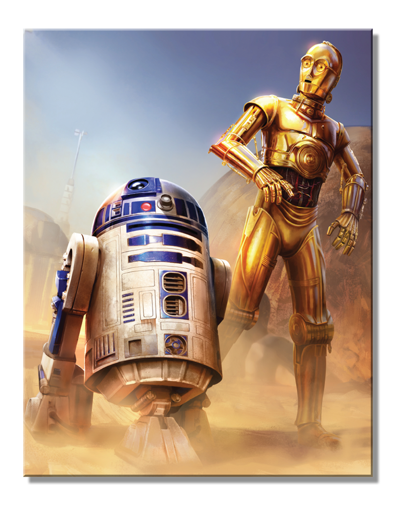 Metal Sign: C-3P0 & R2D2