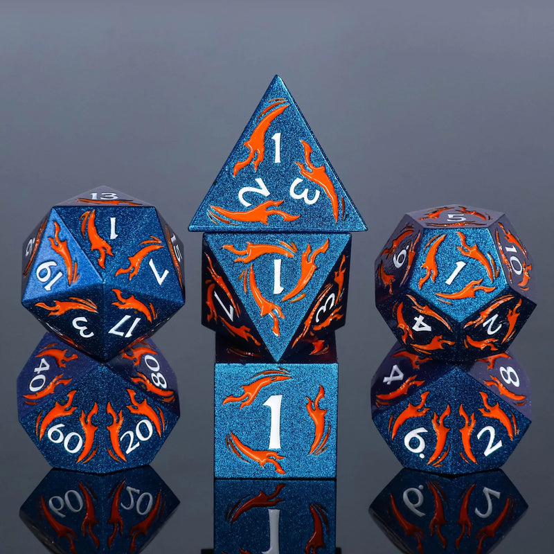 Dagger of the Wind - Candlelight Chaos - Metal 7ct Dice Set