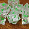 Clear Quartz - Gemstone 7ct Dice Set