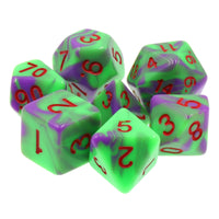 Green & Purple Blend - 7ct Dice Set