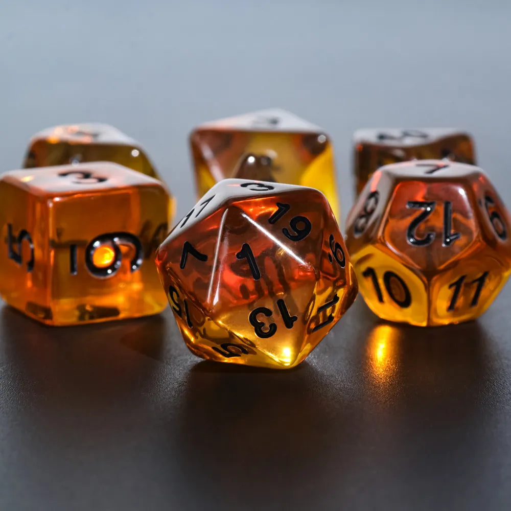 Amber Gems - 7ct Dice Set