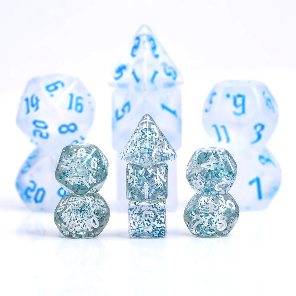 Blue Glitter - 7ct Mini Dice