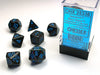 7 Dice Set Speckled - Blue Stars