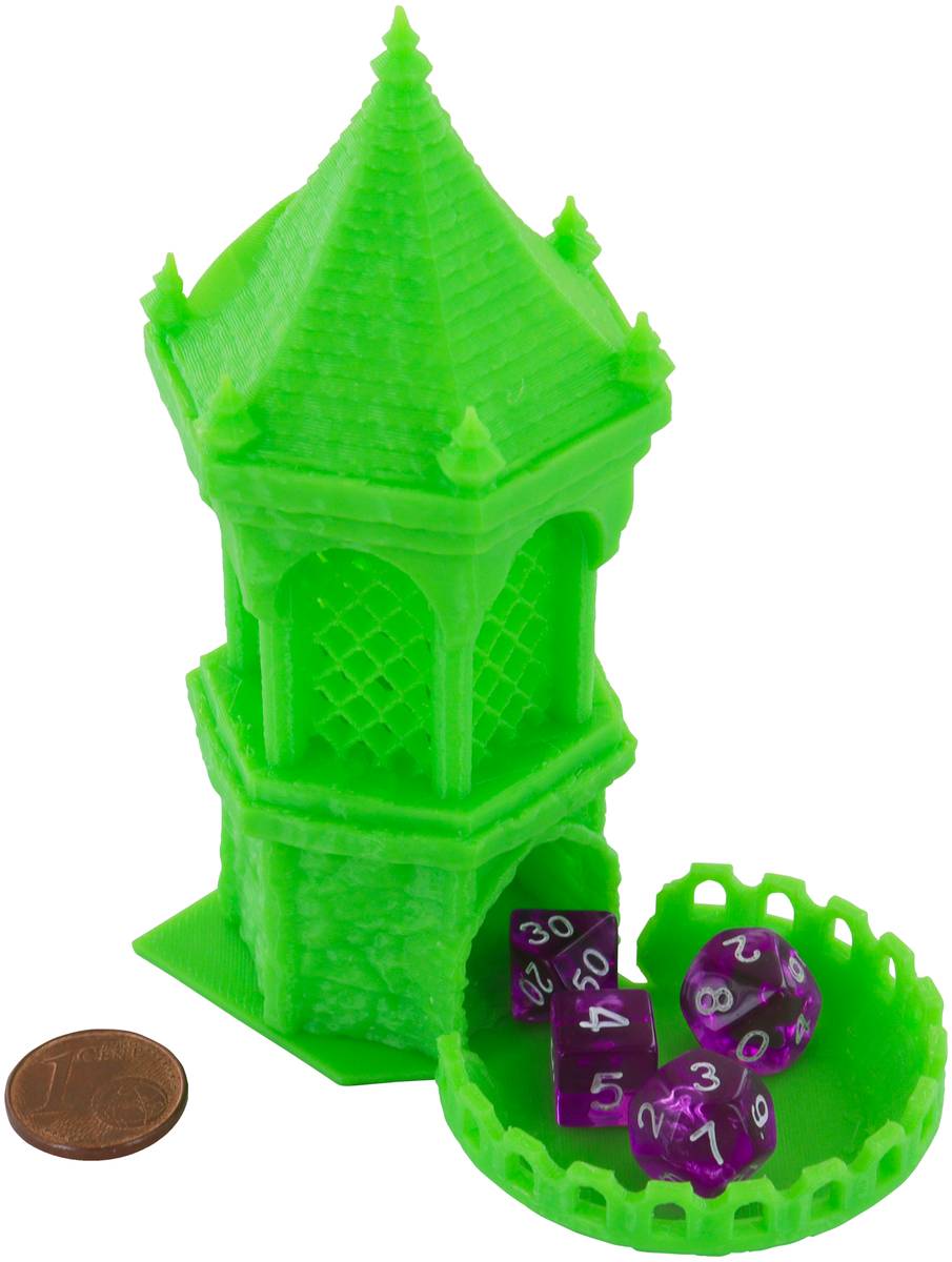 Feldherr MINIMUM with Mini Dice Tower + foam tray + RPG dice set - Cherry Red