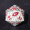 Silver Dragon - Red Eye - Metal 7ct Dice Set