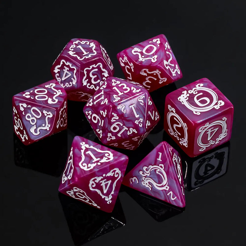 Auspicious Clouds - Purple - 7ct Dice Set