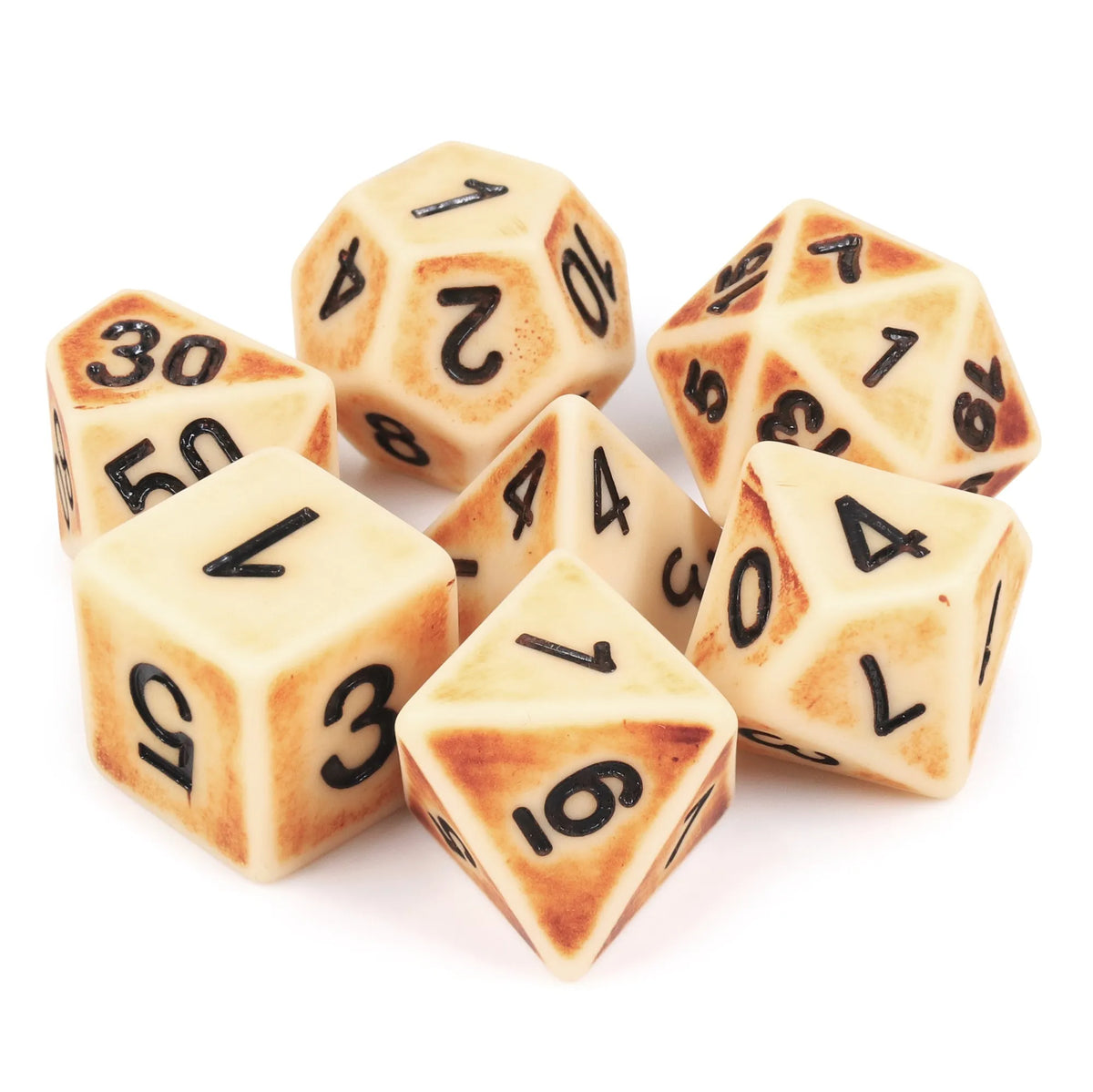 Brown Ancient - 7ct Dice Set