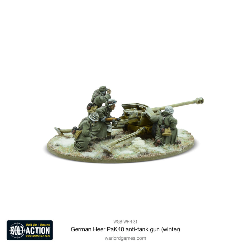 Bolt Action - German Heer 75mm Pak 40 anti-tank gun (Winter)