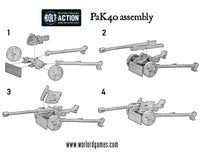 Bolt Action - German Heer 75mm Pak 40 anti-tank gun (Winter)