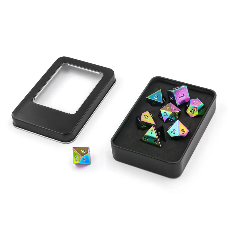 Rainbow - Metal 7ct Dice Set