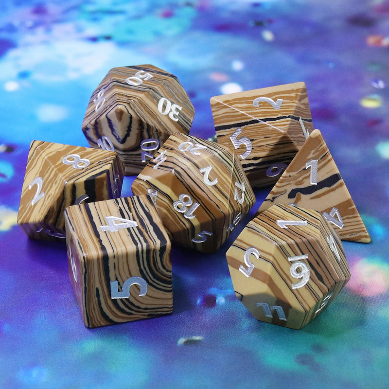 Tree Ring - Gemstone 7ct Dice Set