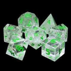 Clear Quartz - Gemstone 7ct Dice Set