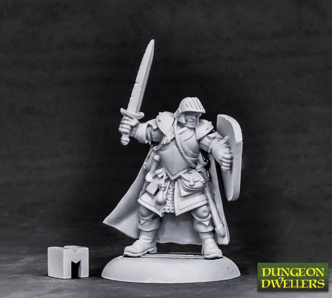 Reaper Miniatures: Dungeon Dwellers - Baran Blacktree, Veteran Warrior