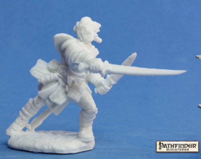 Reaper Miniatures: Pathfinder Bones - Valeros, Iconic Fighter