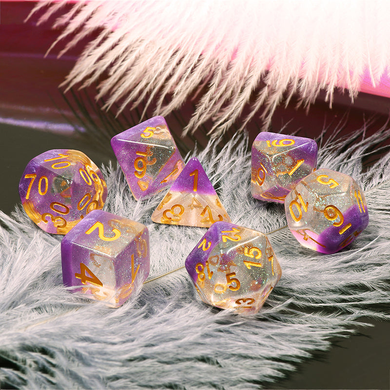 VIOLET SUNSET DICE SET