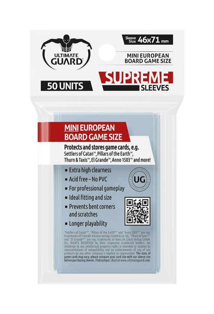 Ultimate Guard: Supreme Sleeves - Mini European Board Game Size (46x71mm) (50)